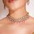 Gold plated  pink stone kundan necklace set