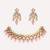 Gold plated  pink stone kundan necklace set