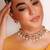 Gold plated kundan choker necklace set