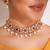 Gold plated kundan choker necklace set