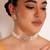 Gold plated kundan choker necklace set