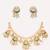 Gold plated  green stone kundan  necklace set