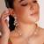 Gold plated kundan necklace set