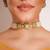 Gold plated  green stone kundan  choker necklace set