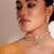Gold plated kundan choker necklace set