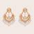 Gold plated kundan chandbali earrings