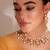 Gold plated kundan necklace set