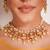 Gold plated kundan necklace set