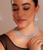 Silver plated necklace set