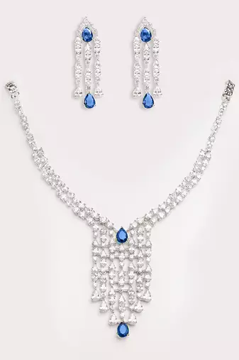 Silver plated necklace set