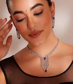 Silver plated necklace set