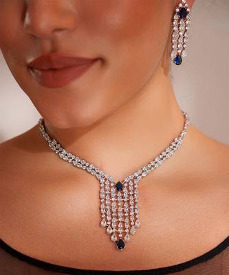 Silver plated necklace set 3