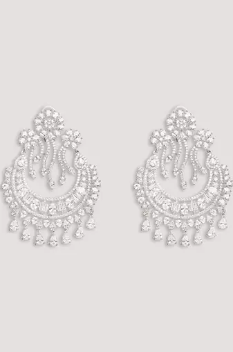 Silevr plated dangler earrings