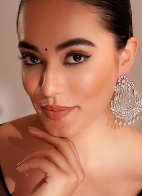 Silevr plated dangler earrings 1
