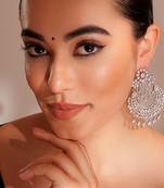 Silevr plated dangler earrings