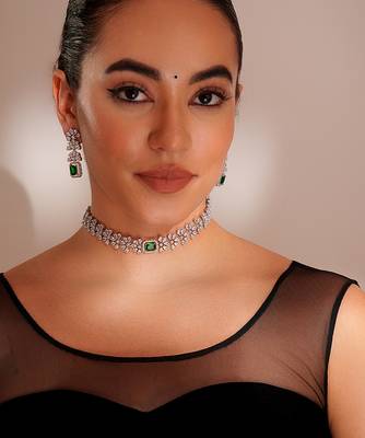Silver plated necklace set 1