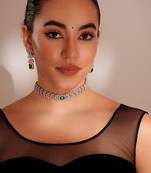 Silver plated necklace set