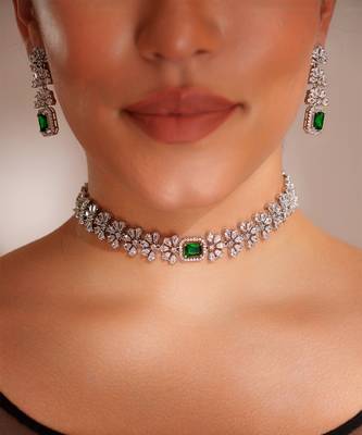 Silver plated necklace set 2