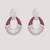 Silevr plated purple earrings