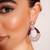 Silevr plated purple earrings