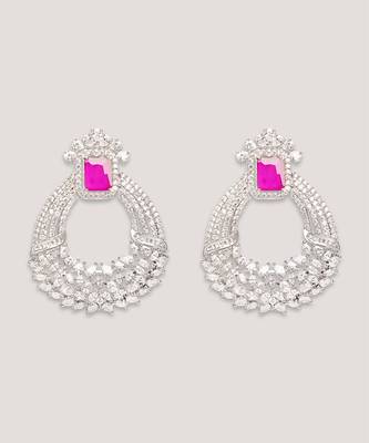 Silevr plated dangler earrings 2