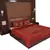 Polysilk Hand Gold Print Bed Cover Set