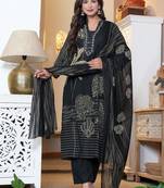 Cotton cambric printed  straight  kurti-pant-dupatta  set