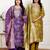 Vatican silk  printed  straight  kurti-pant-dupatta  set