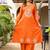 Dobby cotton printed  a-line  kurti-pant-dupatta  set