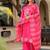 Dobby cotton printed  a-line  kurti-pant-dupatta  set