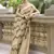 Off white & beige cotton linen silk golden weaving  office wear saree