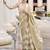 Off white & beige cotton linen silk golden weaving  office wear saree