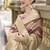 Onion pink & beige cotton linen silk golden weaving  office wear saree