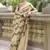 Coffee & beige cotton linen silk golden weaving office wear saree
