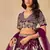 Wine Embroidered Art Silk Reception Lehenga Choli