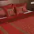 Polysilk Hand Gold Print Bed Cover Set
