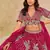Hot Pink Embroidered Art Silk Reception Lehenga Choli