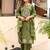 Dobby cotton printed  a-line  kurti-pant-dupatta  set