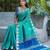 Rama color semi tussar silk saree with all over bandhani style butti weaves saree with blouse