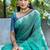 Rama color semi tussar silk saree with all over bandhani style butti weaves saree with blouse