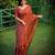 Multicolor color khadi tussar silk thread & kantha stitched border saree with blouse