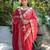 Gajri color semi tussar silk saree with all over bandhani style butti weaves saree with blouse