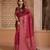 Pink color banglori handloom raw silk with rich weaving pallu saree with blouse piece