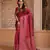 Pink color banglori handloom raw silk with rich weaving pallu saree with blouse piece
