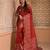 Maroon color banglori handloom raw silk with rich weaving pallu saree with blouse piece
