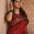 Maroon color banglori handloom raw silk with rich weaving pallu saree with blouse piece