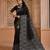 Black color banglori handloom raw silk with rich weaving pallu saree with blouse piece