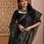 Black color banglori handloom raw silk with rich weaving pallu saree with blouse piece