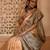 Cream color banglori handloom raw silk with rich weaving pallu saree with blouse piece