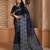 Blue color banglori handloom raw silk with rich weaving pallu saree with blouse piece